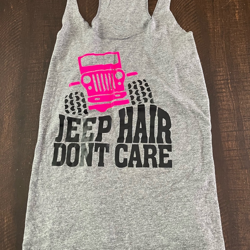 Jeep Gray and Pink Women’s Tank Top